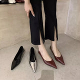 Women Naked Small Heels Fine Heel Sharp French Gentle Dress Low Heds And Light Mouth Four Seasons Single