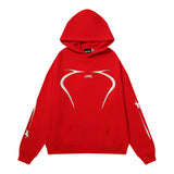 High Street Ins Minority Retro Print Letters Loose Hooded Sweaters For Men And Women In Autumn And Winter-Outfit