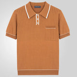 Men's New Summer Knits Clip Short Sleeve Business Polo Shirt Men's