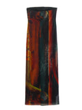 And Winter New Style Printed Silk Mesh Slim And Breast Style Long Dress-Outfit