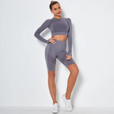 Sports Set Women Fitness Sport Suits GYM Sportswear Shirts High Waist Running Girl Leggings Workout Pants Female