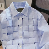 Fashion Brand Handsome Shirt Men's Lazy 2023 New Men's Spring Striped Shirt Men's Wear Trend-Outfit