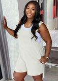 Sleeveless O-Neck Loose Fitting Casual