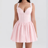 Sale Sexy Crumice Sling Skirt Deep V Short Dress Blue Corset Dress Dress Summer