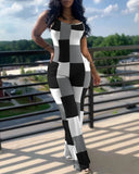 Independent Station Spring And Summer Fashion Printing Suspender Conjoined Trousers Spot-Outfit