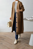 Yak Velvet Knitted Shirt Coat Women Autumn Retro Loose Lazy Wind Long Sweater