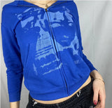 y2k Hoodies Gothic Sweatshirt Long Sleeve Zipper Hoodies Women Cotton Coat Harajuku Streetwear Y2K Aesthetic Hip Hop Autumn