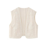 New Embroidery Cardigan Fashion Vest 6895023-Outfit