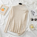 Warm Slim Cashmere Sweater Knitted Tops Autumn Winter Pullover Turtleneck Women Sweaters Jumper Solid Soft Pull Femme