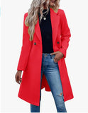 Autumn And Winter New Explosion Long Hair, The Female Coat With Double Buckle