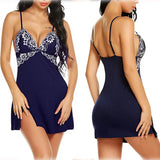New Sexy Lingerie Sexy Print Lace Lace Back Hollow Slings Sleeping