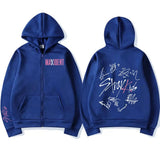 Straykids Vagrant Kids Maxident Print Zipper Hoodie KPOP