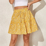 Floral Print Short Skirts Women 2022 New Fashion Casual Plus Size High Waist Skirt Female Boho Beach Sexy Mini
