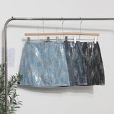 Real Shooting Hot Girl High Waist A Word Lysing Skirt New Flash Short Skirt Anti-Walking Step Bag Hip Skirt