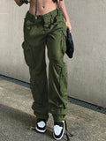 Vintage Multi Pocket Patched Cargo Jeans-Outfit