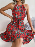 Grecian Tie Waist Tiered