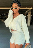Sweater Crop Top and High Waist Short
