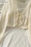 Women Thin Coat Casual Lace Bow Summer Sun Protection Clothes Female Cardigan Shirt Clothing Tops Blouse For Woman Covers
