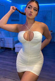 Sexy Rope Cut Out Sleeveless Ruffles Mini