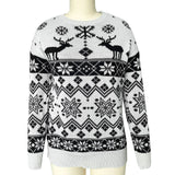 Top Jumper Knitwear Hot Christmas Santa Claus Xmas Printing Long Sleeve O-neck Christmas Knitting Pullover Women