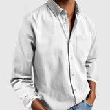 New Men's Shirt New Long-Sleeved Collar Men's