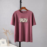 Leopard Printed T Shirt Women 100% Cotton Oversized Gothic Graphic Female Soft Tops Harajuku Loose Cusual Tees
