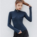 2019 Women's Sports Jersey Shirt Long Sleeve Outdoor Workout T-shirts Gym Fitness Top Fitness Running Shirts Sport