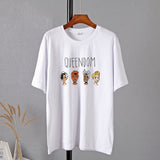 Gothic Character Printed T Shirt Women Harajuku Soft Summer Cotton Tshirt Korean Loose Tees Ins Casual Female