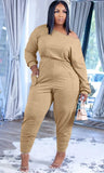 Casual Stacked Jumpsuit with