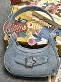 Star Embellish Pu Leather Shoulder Bag-Outfit