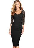 Formal Lace Patch Vintage Pencil