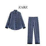 Homemade New Women's Dresses Geometric Pattern Printed Shirts Geometric Pattern Printed