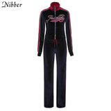 Wholesale Leisure Sports Tops Hoodie+Pants 2 Two Piece Sets For Women's Clothing Stitching Comfortable Activitywear