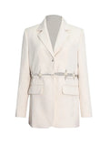 Toloer Women's Wear Autumn 2024 New Woven Stitching Hollow Out Light Luxury Style Short Suit Jacket-Outfit