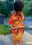 Plus Size Casual Print Long Sleeve Long