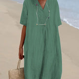 And Summer 2025 New Women's Clothing Hot Selling Explosive Casual Thin Dress Solid