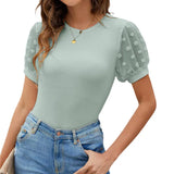 Women Elegant Clothes Crop Tops Summer 2023 T-shirts Kawaii Vintage Office Ladies Short Sleeve Tees Young Girls Streetwear-Outfit
