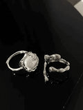 Irregular Geometric Cuff Ring-Outfit