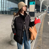 The 2024 New Autumn And Winter Korean Version Of The Loose Standing Collar Cotton-Padded Jacket And Thick Coat Tide-Outfit