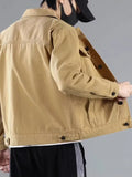 Denim Jacket Men's Spring And Autumn Korean Version Of The Loose Tide Branded Baggy Jacket Large-Size Yellow Denim