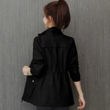 Windbreaker 2021 Autumn New Korean Wild Stand-Collar Short Jacket Female Student Windbreaker Coat Lining Plus Size