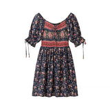 New Women's Autumn Green Positioning People Cotton Print Tight Dress