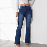 For The New Fashion Personality High-Rise Elasticity Thin Trousers Jeans