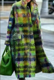 New 2025 Autumn Women's Long-Sleeved Collar Coat Prints The Long