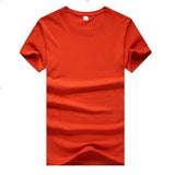 New Men Solid Color T Shirt Mens T-shirts Summer Skateboard Boy Tee Multi Color Casual Tops Simple