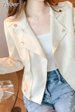 Women's Mid-length Trench Coat Elegant Turn-down Collar Solid Color Basic Classic Design Fashion Long Sleeve Trench