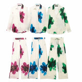 Summer Casual Printing Trouser Set New Women's Hanging