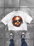 Men's T-Shirt Y2K Cotton Man Harajuku Street Hip-Hop Big Eyes Mouth Pattern Printing Super Classic-Outfit