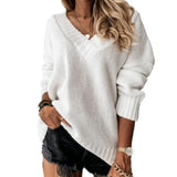 Neck Knitted Sweaters Women Autumn Winter Fashion Thick Warm Knit Jumpers Female Solid Elegant Long Sleeve Oversized