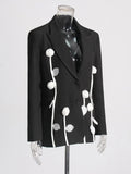 Elegant Suit 2025 Autumn And Winter New Design Three-Dimensional Flower Decoration Slim Thin Suit Jacket